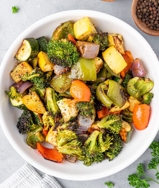 Moruga Red Pepper Salt Roasted Vegetables